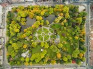 Aerial view of St Stephen's Green in the centre of Dublin, 2015