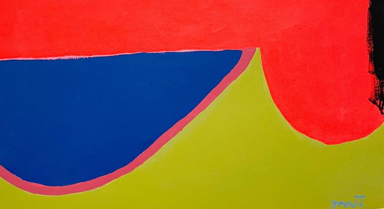 Dorothy Fratt, Untitled, 1977, Acrylic on paper mounted on canvas, 20 x 23 in