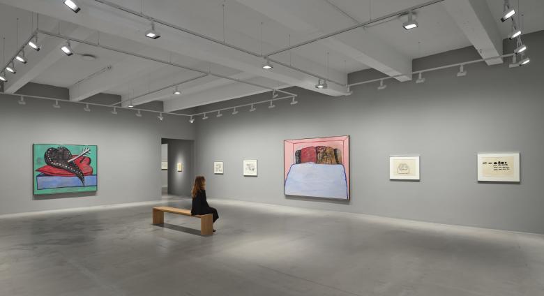 Installation view, Life With P. Philip Guston: Paintings and Drawings 1964-1978, Hauser &amp; Wirth New York,18th Street.
