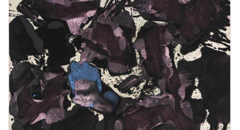 Ed Moses, Redyps, 2002, acrylic on canvas, 96 x 60. 