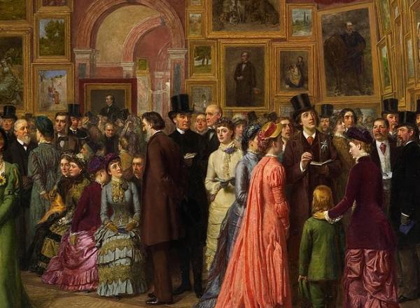 https://commons.wikimedia.org/wiki/File:William_Powell_Frith_-_%27A_Private_View_at_the_Royal_Academy,_1881%27_(Martin_Beisly_Fine_Art).webp#/media/File:William_Powell_Frith_-_'A_Private_View_at_the_Royal_Academy,_1881'_(Martin_Beisly_Fine_Art).webp
