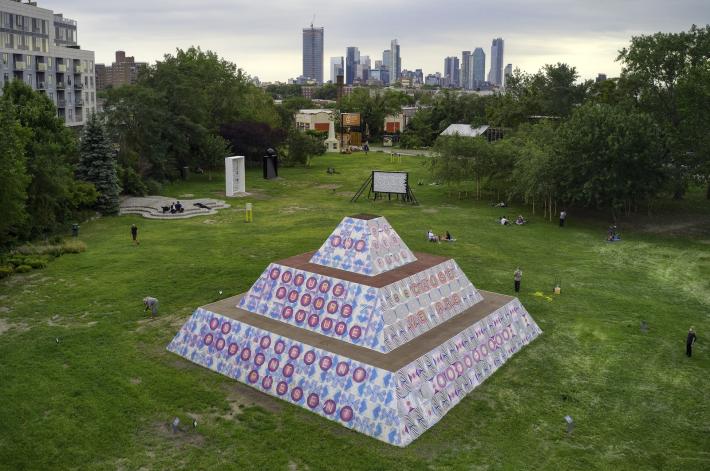 Jeffrey Gibson, 'Because Once You Enter My House, It Becomes Our House’; 2020. Image by Scott Lynch